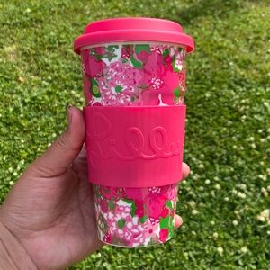 Lilly Pulitzer Pink Hibiscus Travel Hot Cup